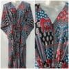 Blue Black Rajasthani Print Cotton Maternity Kaftan