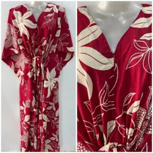 Pink shade Big Balloon Flower Print Cotton Maternity Kaftan