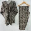 Black Shade Boho Print Cotton Maternity Kaftan Co-Ord Set