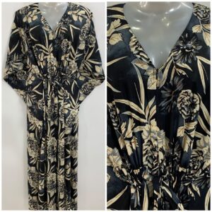 Black shade Dalia Print Rayon Maternity Kaftan